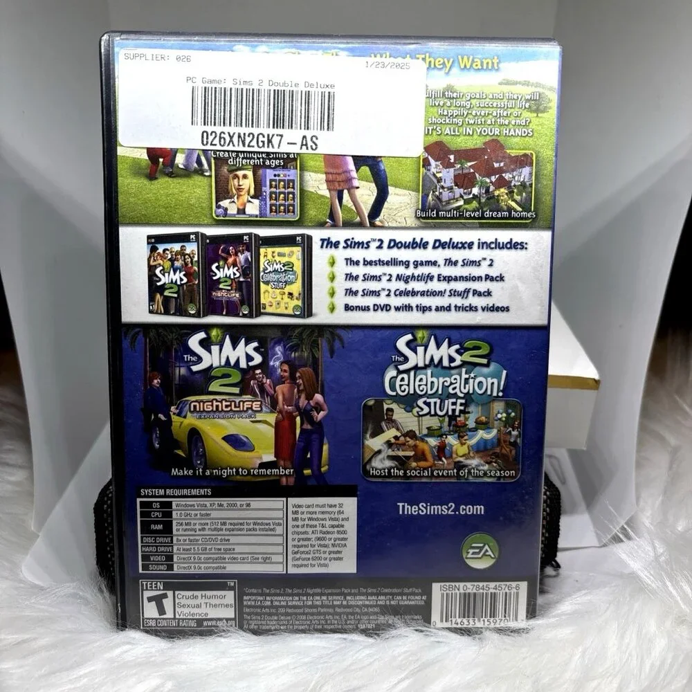 Sims 2 Double Deluxe PC: Windows, 2008 Game Expansion Packs Teen EA Virtual Life